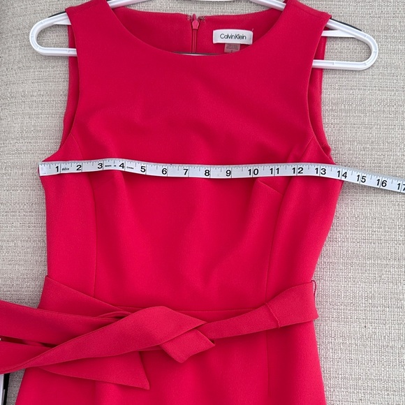 Calvin Klein Sleeveless Fuchsia Ruffle Dress - Picture 4 of 4